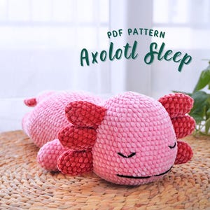 Schema Axolotl Amigurumi all'uncinetto, Schema Amigurumi all'uncinetto, Schema Amigurumi all'uncinetto inglese, Schema Amigurumi all'uncinetto fatto a mano