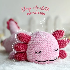 Axolotl Amigurumi Crochet Pattern, Amigurumi Crochet Pattern, Amigurumi Crochet Pattern English, Handmade Amigurumi Crochet Pattern