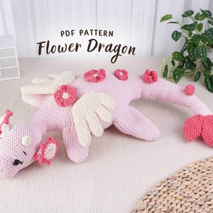 Flower Dragon Crochet Pattern, Amigurumi Crochet Pattern, Crochet Dragon Pattern, Handmade Amigurumi Crochet Pattern, PDF Crochet Pattern