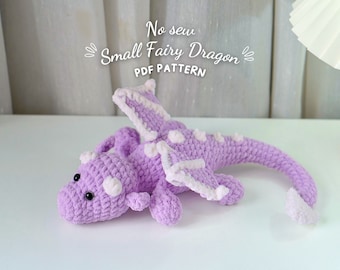 Small Fairy Dragon Amigurumi Crochet Pattern, Amigurumi Crochet Pattern, Crochet Dragon Pattern, Low Sew Crochet Pattern