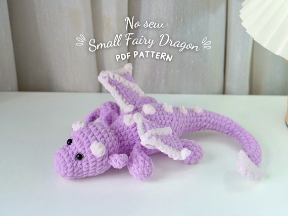 Small Fairy Dragon Amigurumi Crochet Pattern, Amigurumi Crochet Pattern, Crochet Dragon Pattern, Low Sew Crochet Pattern