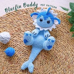Bluefin Buddy Crochet Pattern, Amigurumi Crochet Pattern, Handmade Amigurumi Crochet Pattern, Adorable Crochet Pattern, PDF Crochet Pattern