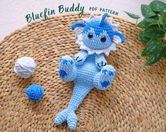 Bluefin Buddy Crochet Pattern, Amigurumi Crochet Pattern, Handmade Amigurumi Crochet Pattern, Adorable Crochet Pattern, PDF Crochet Pattern