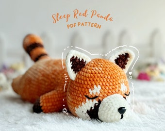 Red Panda Amigurumi Crochet Pattern, Amigurumi Crochet Pattern, Amigurumi Crochet Pattern English, Handmade Amigurumi Crochet Pattern