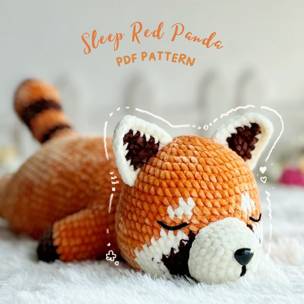 Red Panda Amigurumi Crochet Pattern, Amigurumi Crochet Pattern, Amigurumi Crochet Pattern English, Handmade Amigurumi Crochet Pattern