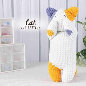 Modèle au crochet chat, modèle Amigurumi, adorable doudou Amigurumi Kitty, modèle au crochet Amigurumi fait main, modèle PDF au crochet
