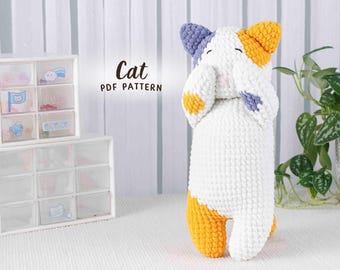 Cat Crochet Pattern, Amigurumi Crochet Pattern, Adorable Amigurumi Kitty Plushie Handmade Amigurumi Crochet Pattern, PDF Crochet Pattern