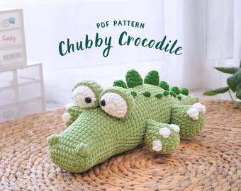 Chubby Crocodile Crochet Pattern, Amigurumi Crochet Pattern, Handmade Crochet Pattern, Crocodile Crochet Pattern, PDF Crochet Pattern