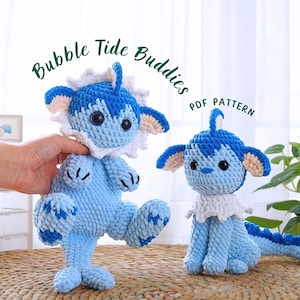 Bubble Tide Buddies Häkelanleitungen-Bundle | Bluefin Buddy Muster, Vaypuff Muster, Amigurumi Häkelanleitung, PDF Häkelanleitung