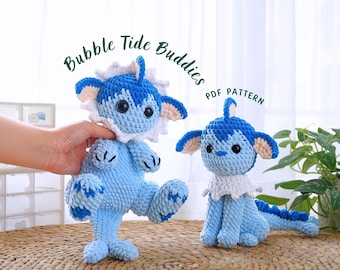Bubble Tide Buddies Crochet Patterns Bundle | Bluefin Buddy Pattern, Vaypuff Pattern, Amigurumi Crochet Pattern, PDF Crochet Pattern
