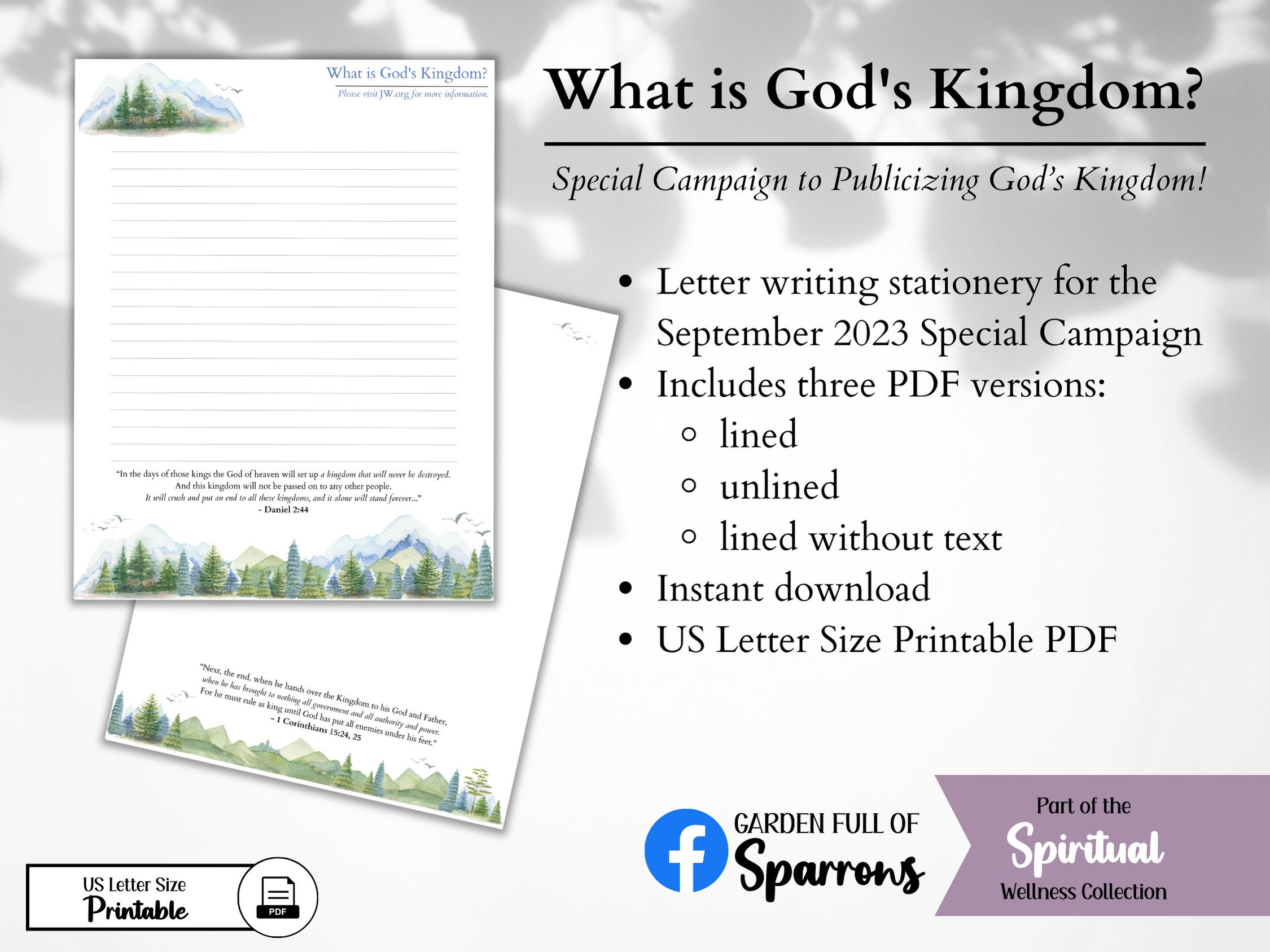 JW September 2023 Special Campaign Letter Writing JW Etsy Australia