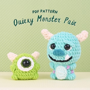 Quirky Monster Crochet Patterns Bundle, Amigurumi Crochet Pattern, Stuffed Toy Crochet Pattern, Monster Crochet Patterns