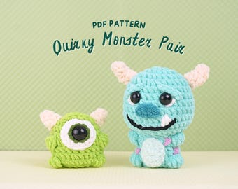 Quirky Monster Crochet Patterns Bundle, Amigurumi Crochet Pattern, Stuffed Toy Crochet Pattern, Monster Crochet Patterns