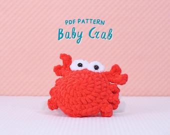 Baby Krabbe No Sew Häkelanleitung, Gefüllte Meerestiere Häkelanleitung, Amigurumi Häkelanleitung, Meerestiere Häkelanleitung
