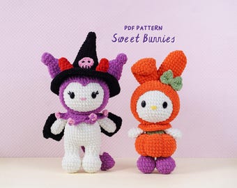 Sweet Bunnies Crochet Patterns Bundle | Pumpkin Bunny Pattern, Bunny Pattern, Amigurumi Crochet  Pattern, Halloween Crochet Patterns