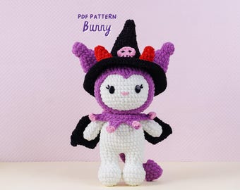 Bunny Crochet Pattern, Amigurumi Crochet Pattern, Halloween Bunny Crochet Pattern, Witch Bunny Crochet Pattern, PDF Crochet Pattern