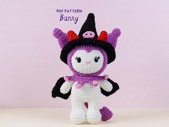 Bunny Crochet Pattern, Amigurumi Crochet Pattern, Halloween Bunny Crochet Pattern, Witch Bunny Crochet Pattern, PDF Crochet Pattern