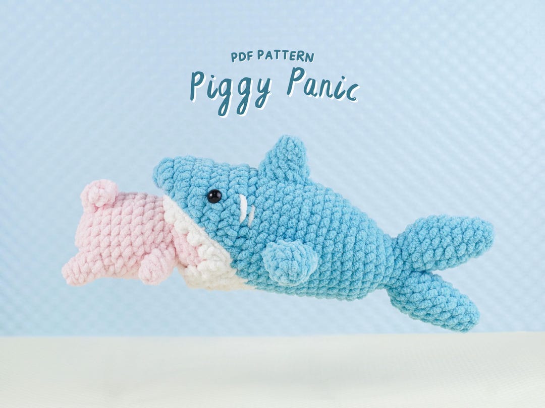 Piggy Panic Crochet Patterns Bundle | Shark Pattern, Pig Pattern ...