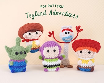Toyland Adventures Crochet Patterns Bundle, Amigurumi Crochet Pattern, Stuffed Toy Crochet Pattern, Toy Crochet Patterns