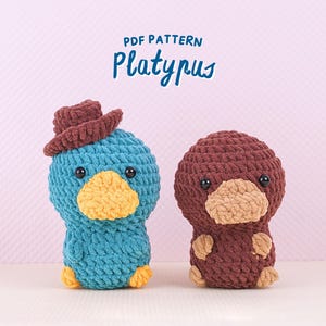 Platypusss Crochet Pattern, Amigurumi Crochet Pattern, Stuffed Toy Crochet Pattern, Toy Crochet Patterns, Adorable Platypus Plush