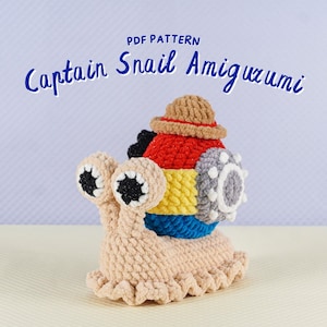 Cozy Snail Amigurumi Crochet Pattern, Snail Crochet Pattern, Stuffed Animal Crochet Pattern, Amigurumi Crochet Pattern, PDF Crochet Pattern