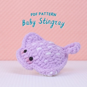 Baby Stingray No Sew Crochet Pattern, Stuffed Sea Animals Crochet Pattern, Amigurumi Crochet Pattern, Ocean Animals Crochet Pattern