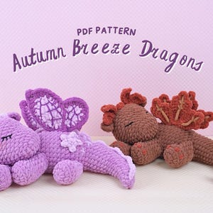 Autumn Breeze Dragons Patterns Bundle, Amigurumi Crochet Pattern, Butterfly Dragon Crochet Pattern,  Dragon Crochet Pattern