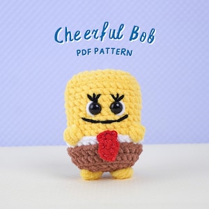 Cheerful Bob Crochet Pattern, Amigurumi Crochet Pattern, Stuffed Toy Crochet Pattern, Toy Crochet Patterns