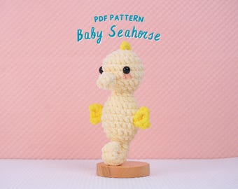 Baby Seahorse Crochet Pattern, Stuffed Sea Animals Crochet Pattern, Amigurumi Crochet Pattern, Ocean Animals Crochet Pattern
