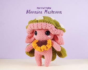 Bloomina Mushroom Crochet Pattern, Amigurumi Crochet Pattern, Mushroom Bloomina Amigurumi, Bloomina Mushroom Toy Crochet, PDF Pattern