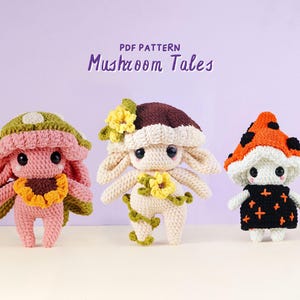 Mushroom Tales Crochet Patterns Bundle | Baby Mushroom Pattern, Bloomina Mushroom Pattern, Witch Mushroom Pattern, Amigurumi Crochet Pattern