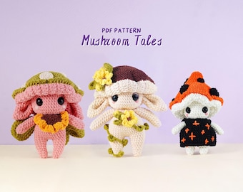 Mushroom Tales Crochet Patterns Bundle | Baby Mushroom Pattern, Bloomina Mushroom Pattern, Witch Mushroom Pattern, Amigurumi Crochet Pattern