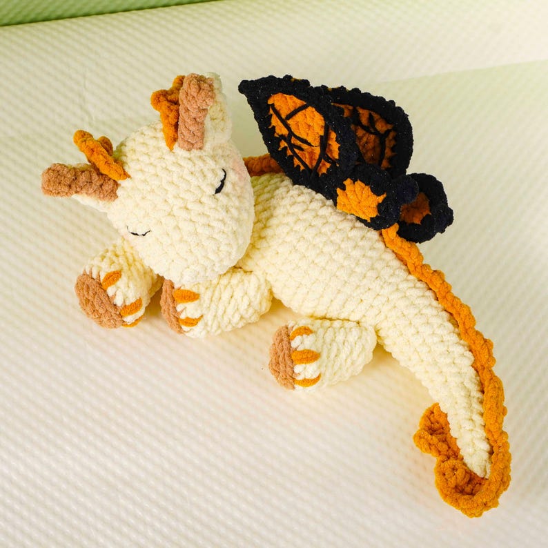 Säsongsbetonade virkmönster för drakar, sommardrakmönster, vårdrakmönster, amigurumidrake PDF-mönster, PDF-mönster bild 4