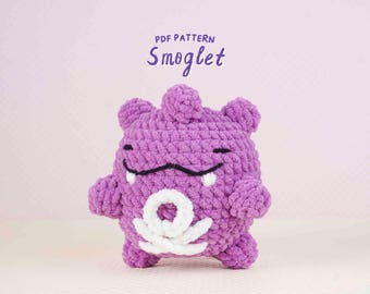 Wzór na szydełko Smoglet, Wzór na szydełko Amigurumi, Samouczek PDF na pluszową zabawkę Amigurumi Smoglet, Cyfrowa zabawka Amigurumi w formacie PDF, Wzór PDF na szydełko