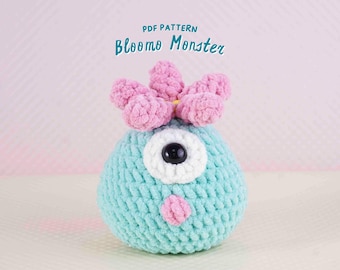 Bloomo Monster Crochet Pattern, Amigurumi Crochet Pattern, Stuffed Toy Crochet Pattern, Floral Plush Creature Amigurumi PDF, PDF Pattern
