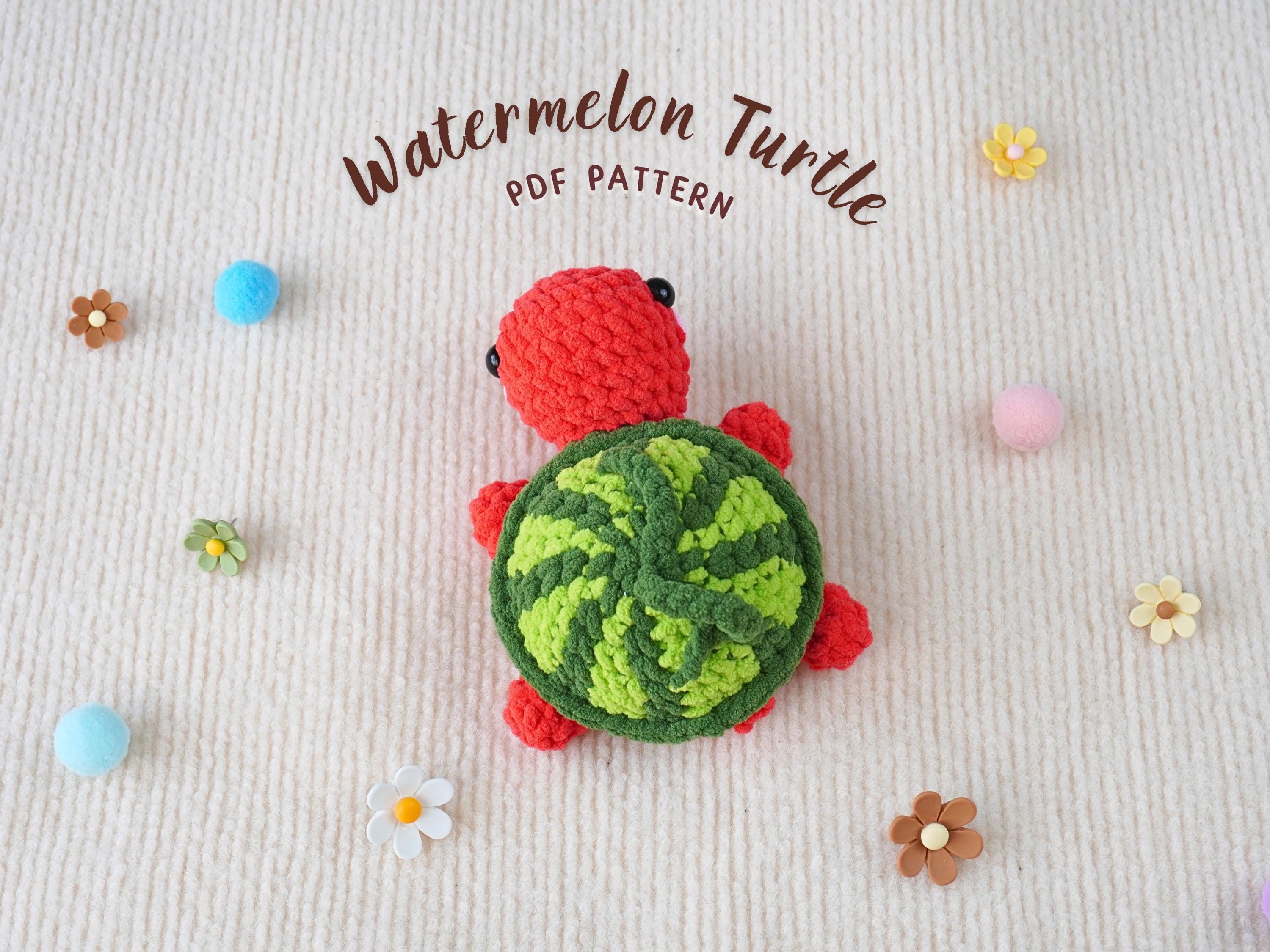 39 Crochet Watermelon Patterns to Cheer You Up 32 Watermelon Turtles Crochet