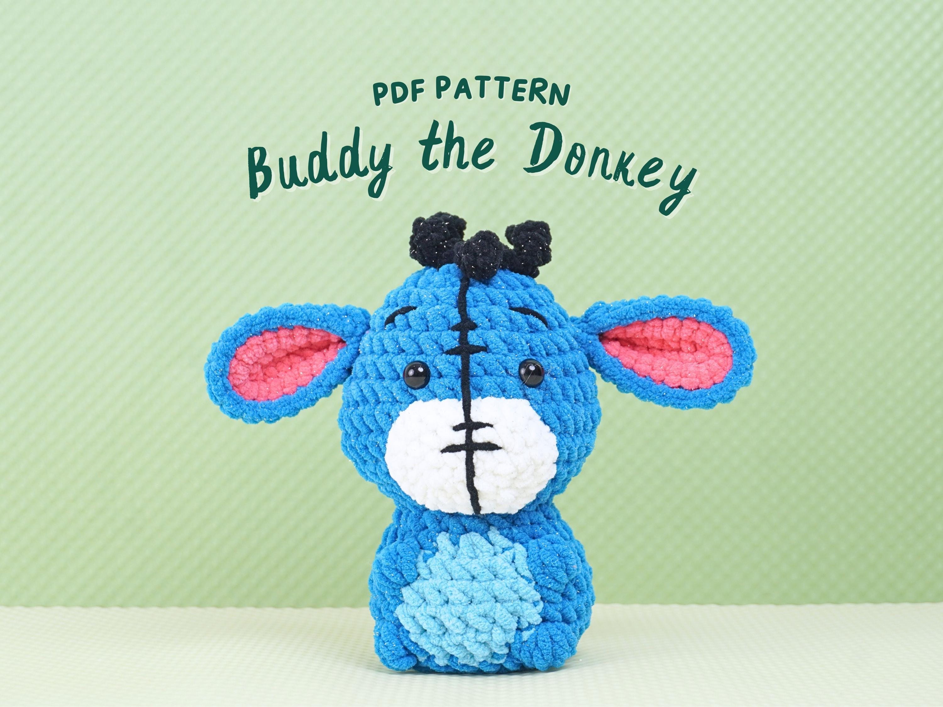 30 Donkey Crochet Patterns for Farm Animal Fans, Gifts, and Nursery Decor 33 Blue-Furred Buddy the Donkey