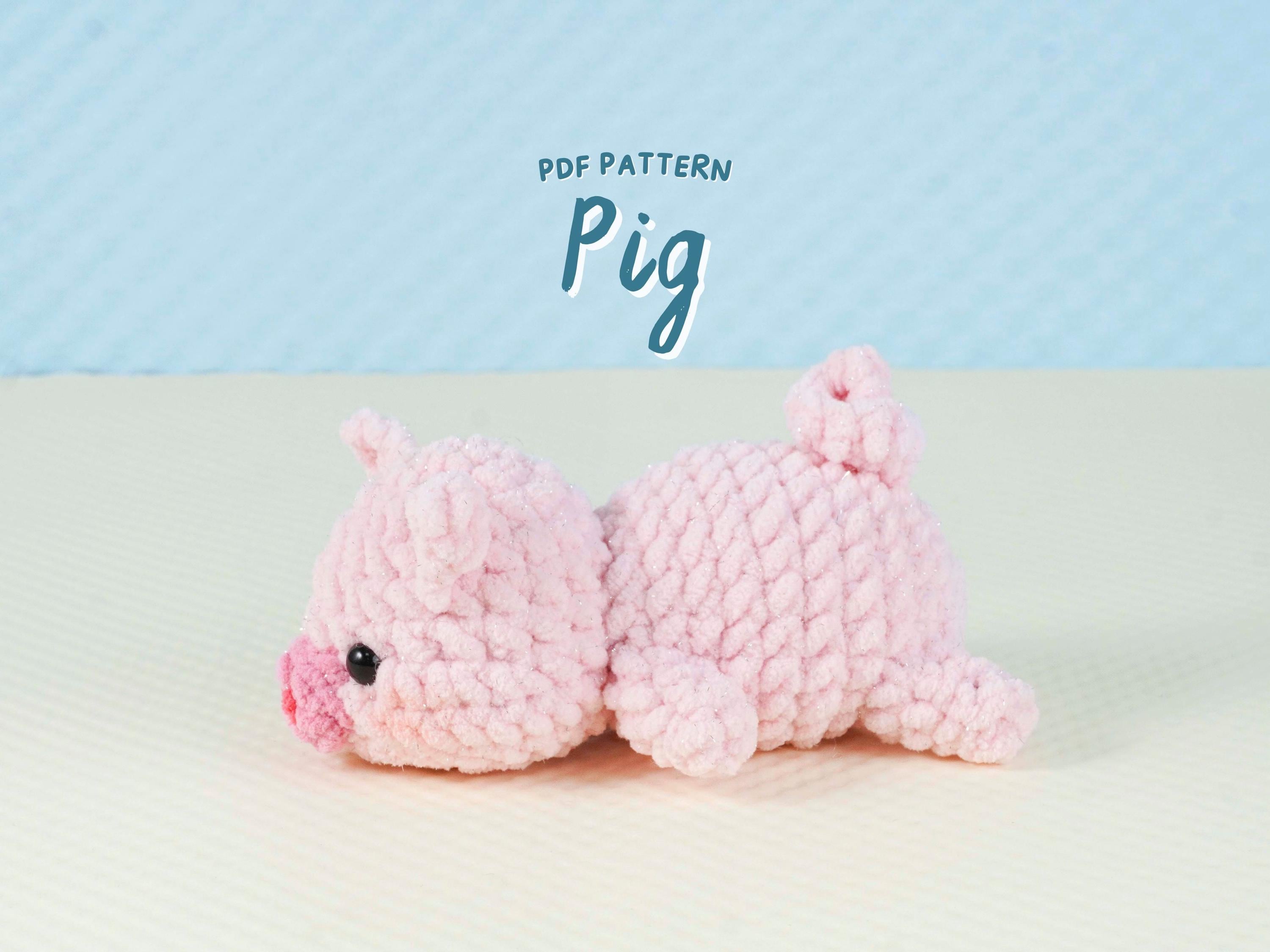 Pig Crochet Pattern, Amigurumi Crochet Pattern, Stuffed Animal Crochet Pattern, Animal Crochet Patterns, Soft Amigurumi Toy, PDF Pattern