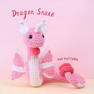 Dragon Snake Crochet Pattern, Amigurumi Crochet Pattern, Amigurumi Crochet Pattern, Dragon Crochet Pattern, PDF Crochet Pattern