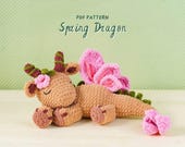 Spring Dragon Crochet Pattern, Amigurumi Dragon PDF Pattern, Fantasy Creature Plushie, Easy Crochet Tutorial, PDF Pattern