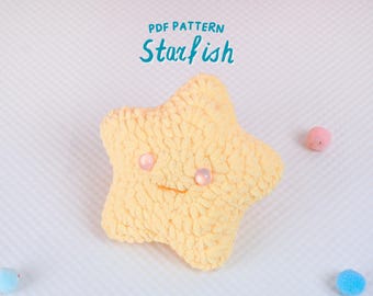 Starfish Crochet Pattern, Stuffed Sea Animals Crochet Pattern, Amigurumi Crochet Pattern, Underwater Animals Crochet Pattern