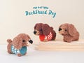 DachShund Dog Crochet Patterns, Stuffed Animal Crochet Pattern, Amigurumi Crochet Pattern, Dog Amigurumi Crochet  Pattern