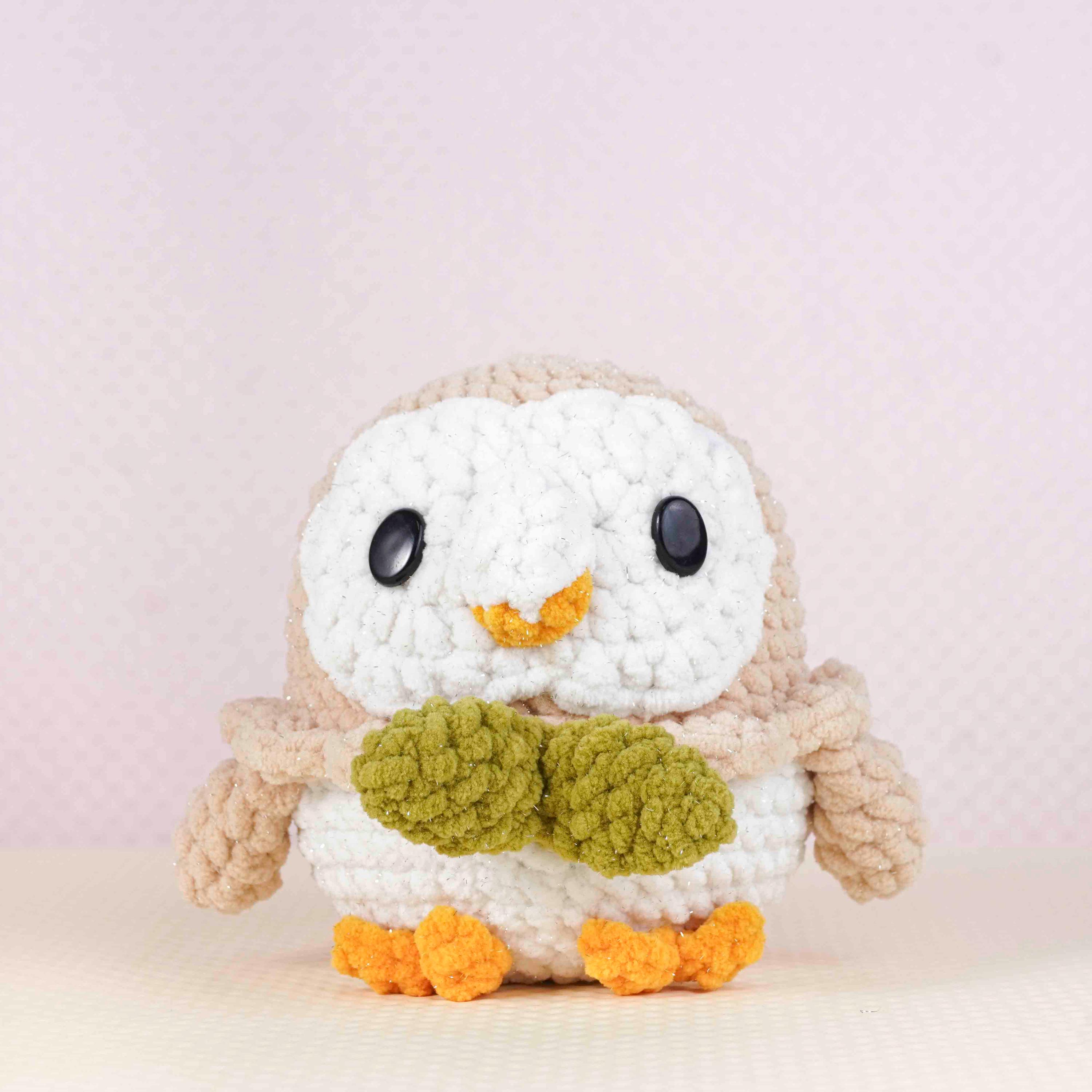 54メンフクロウ　あみぐるみ メンフクロウのかぎ針編みパターン、あみぐるみのかぎ針編みパターン