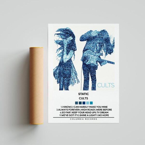 Cults - Static  Album Cover Poster, Cults Album Poster Print, Music Gifts, Digital Print Poster