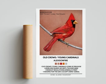 Alexisonfire - Old Crows / Young Cardinals Album Poster, Alexisonfire Poster Print, Music Gifts, Digital Print Poster, Minimal Music Poster