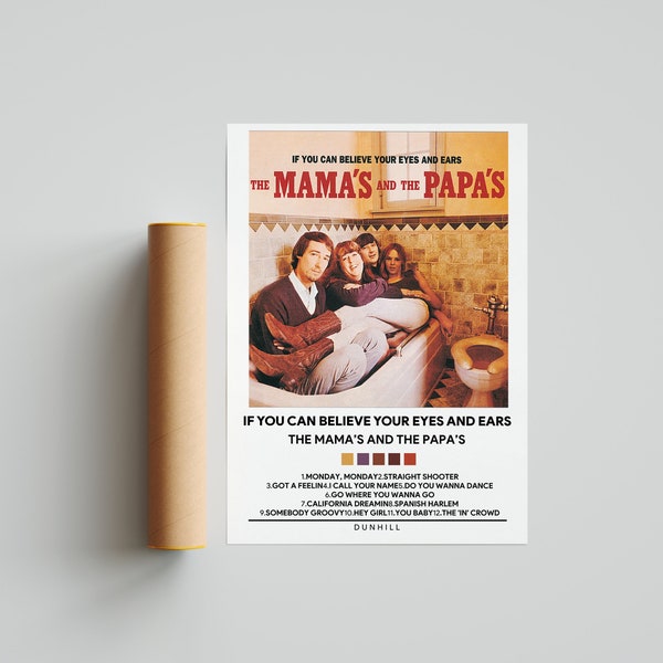 The Mamas And The Papas - If You Can Believe Your Eyes and Ears Album Cover Poster, Music Gifts, Digital Print Poster, Minimal Music Poster