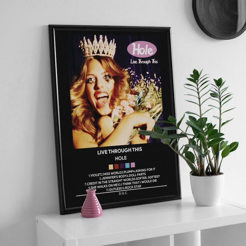 Hole Live Through This Album Cover Poster, Hole Album Poster Music Gifts, Digitalprintposter