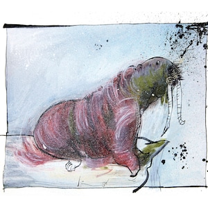 dessin, illustration, art, reprographie, encre, draw, drawing, cartoon, sketch, animaux, dessin d'animaux, peinture, encre, comic, ink