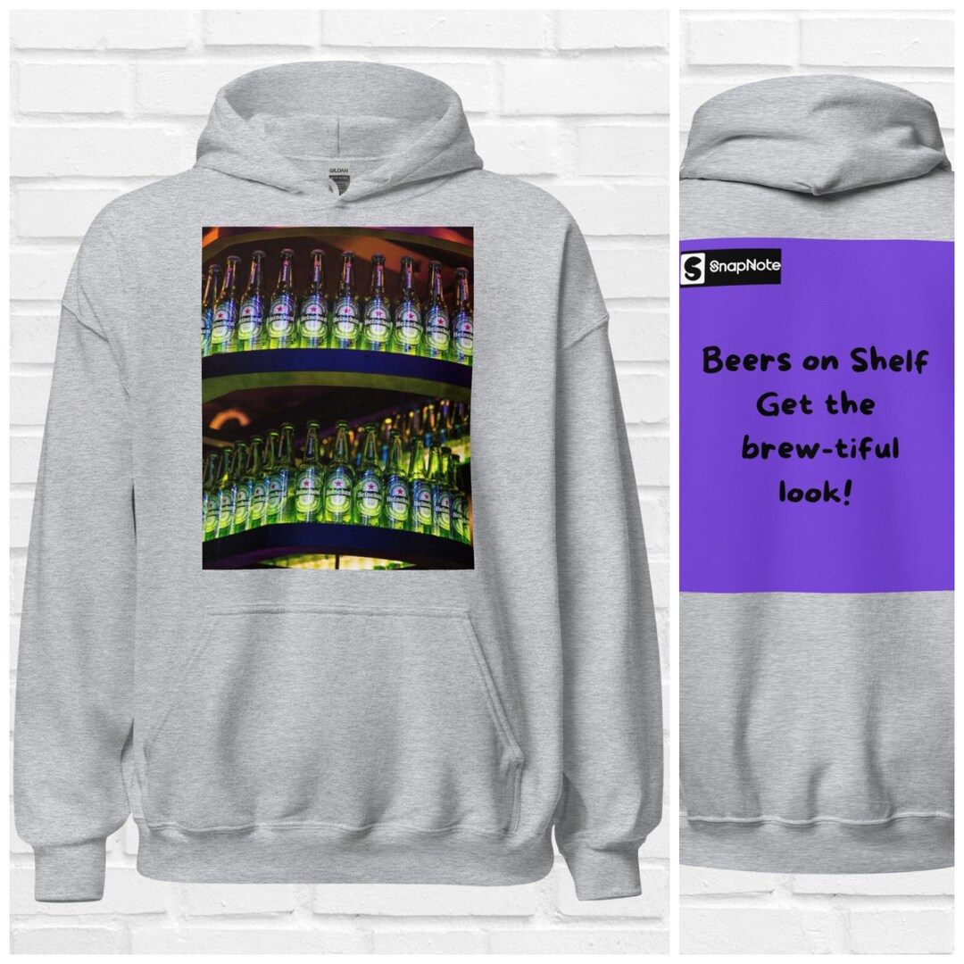 Hoodie Beer Bottles Snap Comfortable Heavy Blend Retro Vintage Etsy