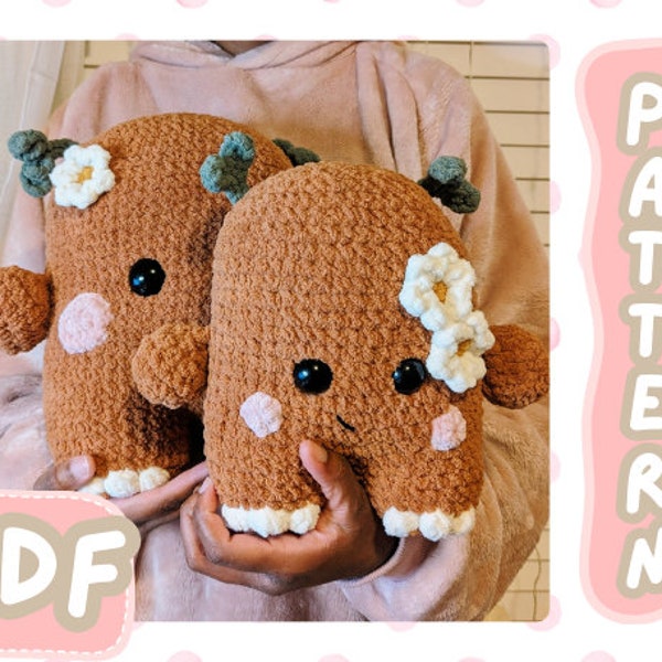 2-in-1 Crochet PATTERN Sprout Snuggle Monster Amigurumi Patterns